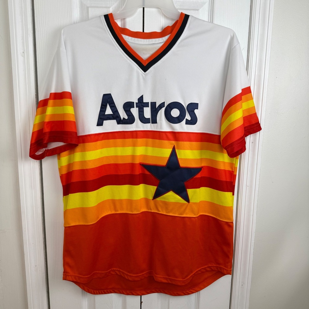 Houston Astros Springer 4 Rainbow Throwback Jersey Majestic XL Retro MLB